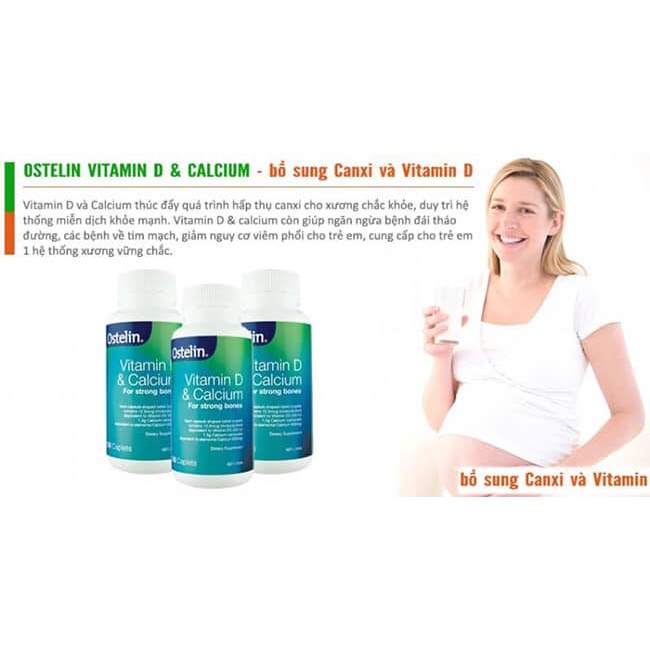 Canxi & vitamin D Ostelin Úc cho bà bầu