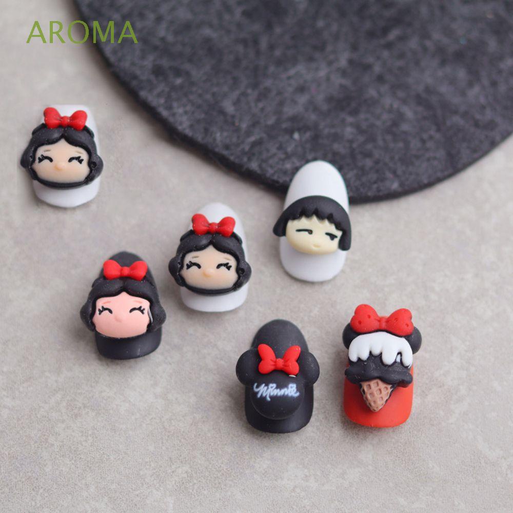 [Hàng mới về] Phụ kiện trang trí móng tay hình đầu chuột mickey 3d dễ thương