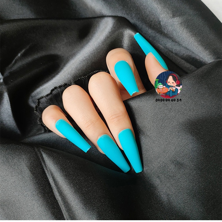 [ 12 - Xanh Hồ ] 1170 MATTE - MÓNG TRƠN SƠN MỊN - Form Thang Dài Xtra - [ Tặng Miếng Dán Và Dụng Cụ ] LẺ