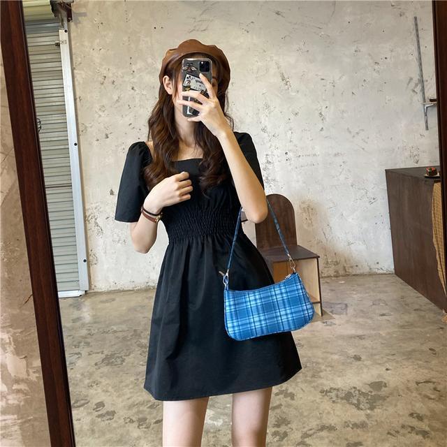 Đầm Ngắn Tay Cổ Thuyền Màu Trắng Phong Cách Retro Cho Nữ đầm nữ JL-LYQ-15