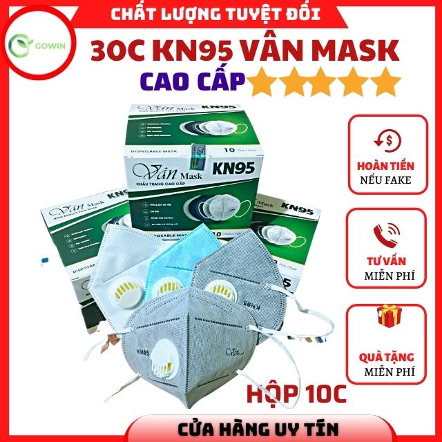 [Combo 30C] Khẩu Trang KN95 N95 Vân Mask Xuân Lai 5 Lớp Chống Bụi Mịn PM2.5 Ôm Sát Có kẹp Kim Loại Chắc Chắn