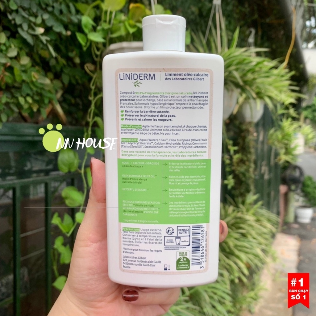 Dung dịch vệ sinh thay bỉm cho bé Liniderm Liniment Gilbert làm dịu da, chống hăm tã, tiện lợi - ddvs chăm sóc da bé.