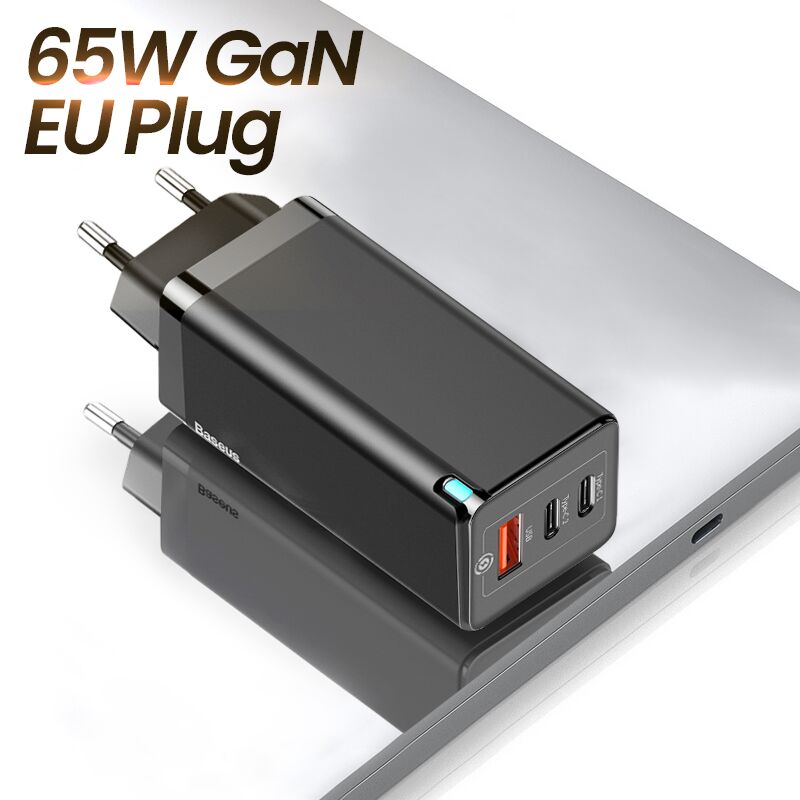 Bộ Sạc Nhanh Baseus GaN 65W USB 4.0 3.0 PD USB-C Type C cho iPhone 12 Pro Max Macbook | BigBuy360 - bigbuy360.vn