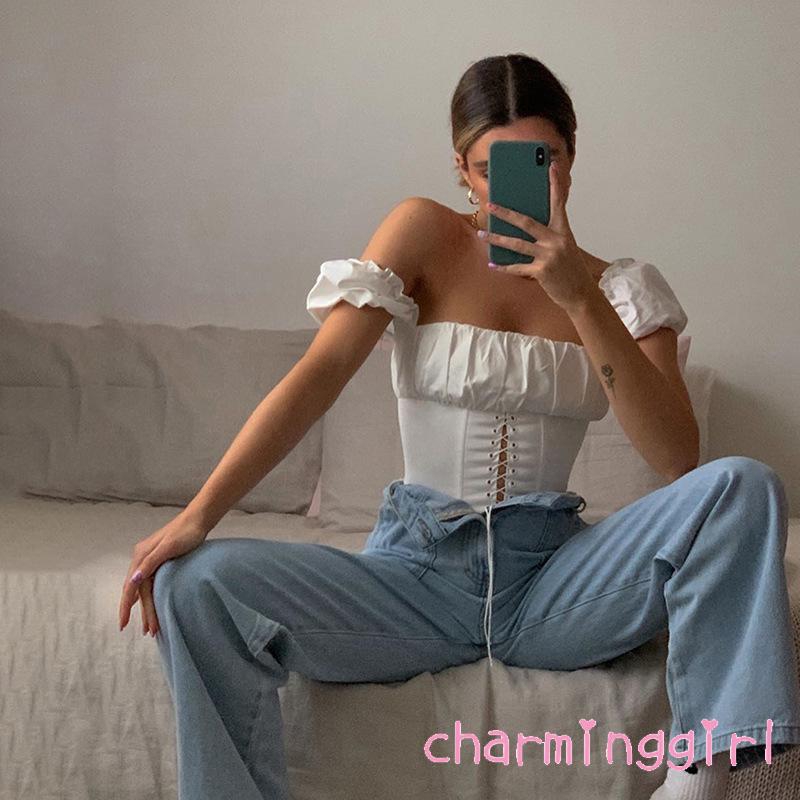 Áo tay phồng ôm dáng phong cách đường phố cổ điển cá tính cho nữ | BigBuy360 - bigbuy360.vn