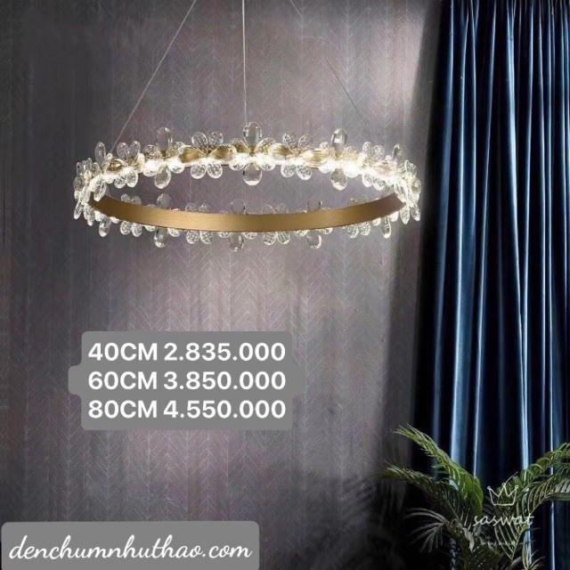 Đèn pha Lê 5 cánh hoa