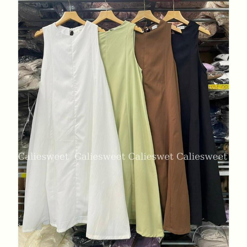 Váy thô dáng dài Caliesweet váy thô xốp suông dáng dài babydoll chất mát ngày hè