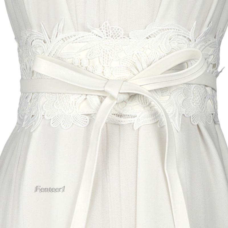 Thắt lưng ren hoa màu đen phong cách Boho cho nữ