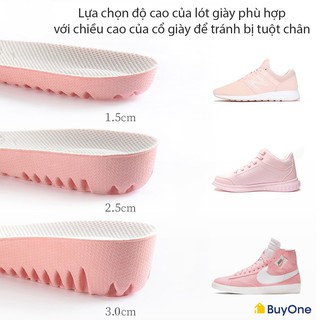 Lót giày nữ độn đế cao su non tổ ong tăng chiều cao 1.5cm, 2.5cm, 3cm - buyone - BOPK156