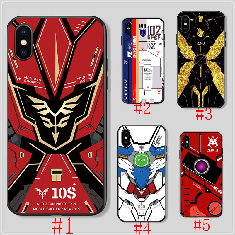 Ốp điện thoại mềm in hình gundam cho Samsung Galaxy S5 S6 S7 Edge S8 S9 Plus
