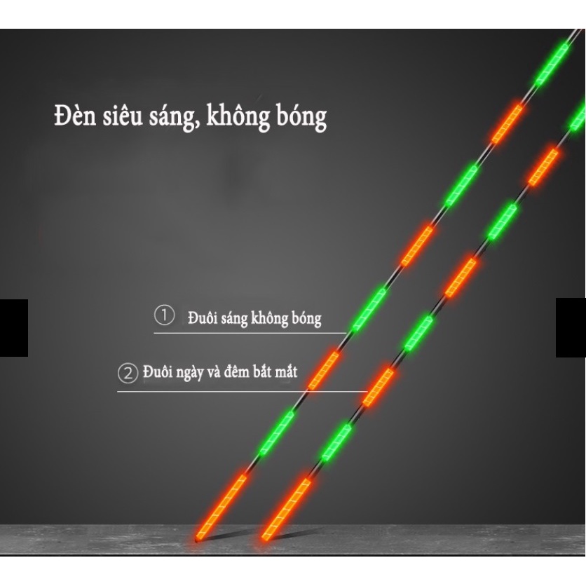 Phao Câu Rô Phi - Điêu Hồng Ngày Đêm Bầu Dài Siêu Nhậy - Tặng Kèm Pin