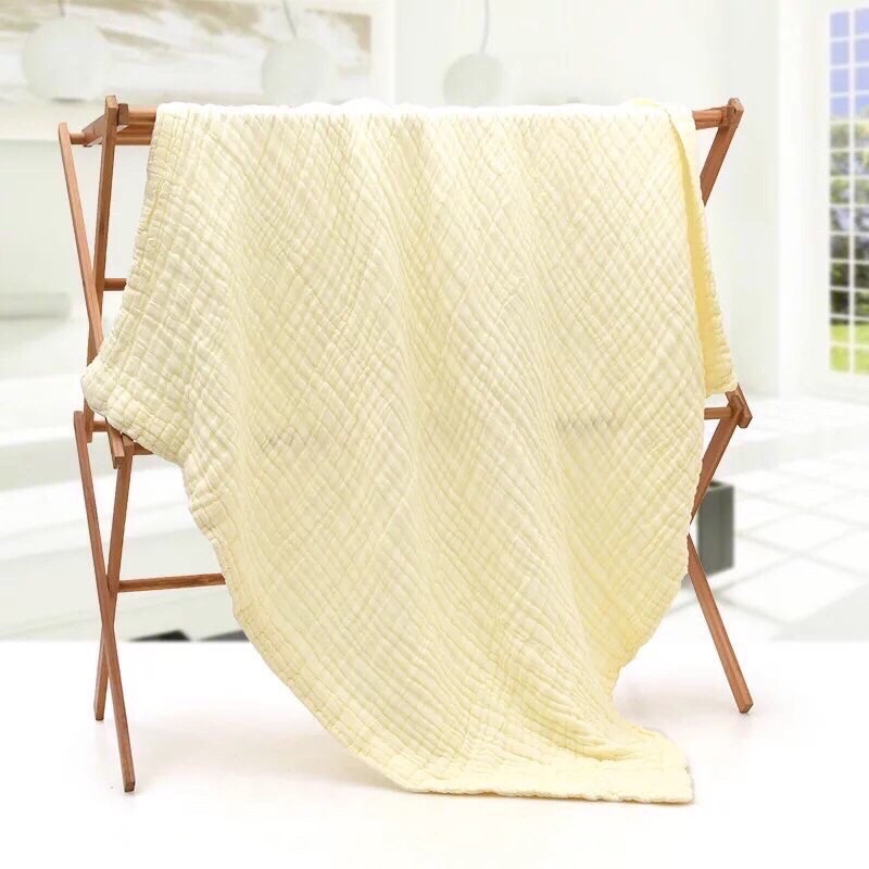 khăn tắm xô nhăn 6 lớp, mềm mịn siêu thấm có thế thay thế chăn đắp cho bé, kích thước 105x105cm { CHUYÊN SỈ } #FREESHIP