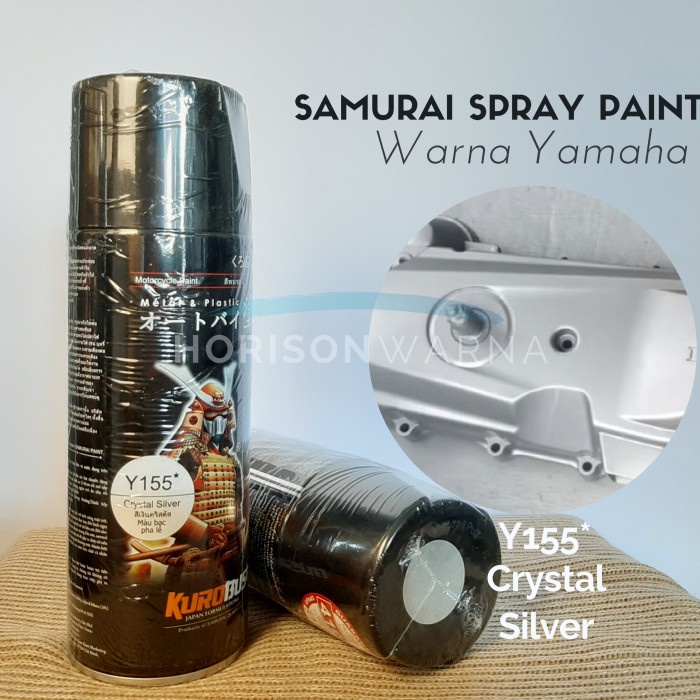 [Combo 4 chai ]Sơn xịt Samurai màu bạc pha lê Y155 có ánh kim 400ml gồm uch210 124 y155 k1k hoặc 128 128A k1kT