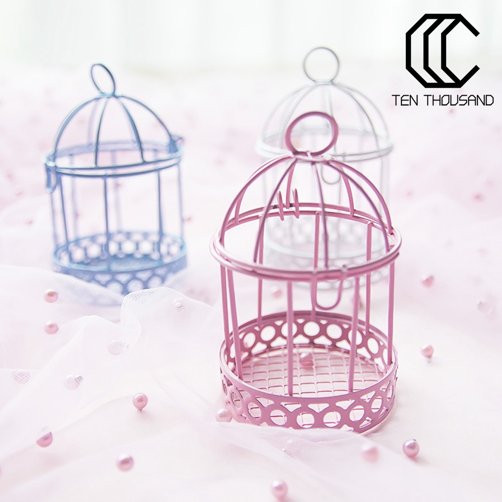 ✧Lồng Đựng Nến Hình Lồng Chim Bằng Sắt Siêu Bền Trang Trí Tiệc Cưới / Sân Vườn