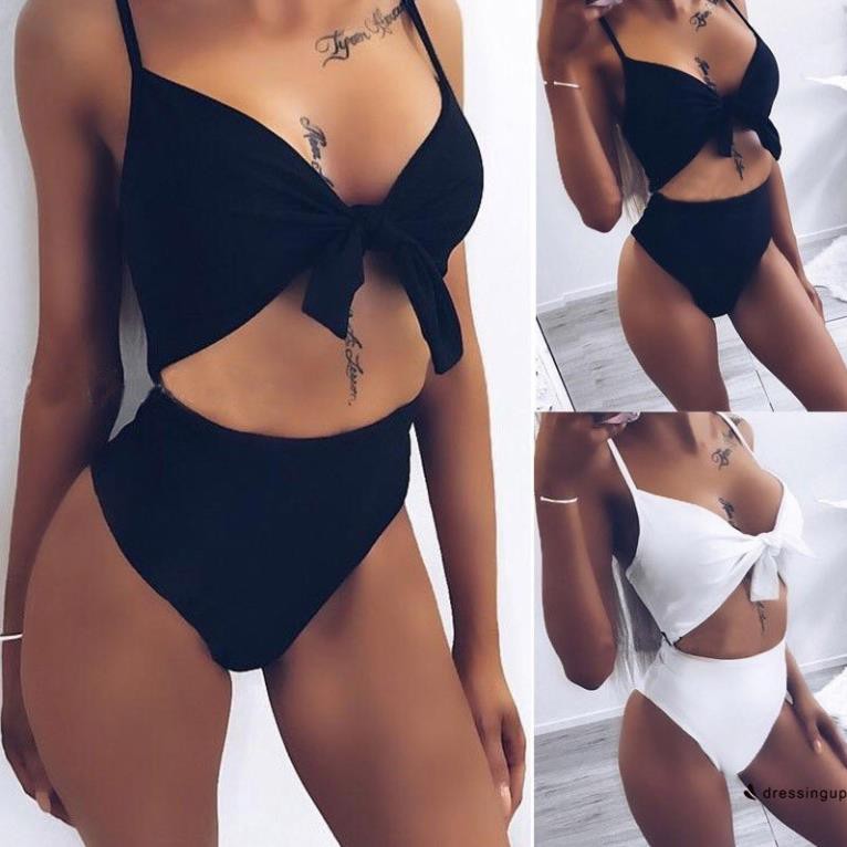 d❃♪Women One Piece Bandage Bikini Push Up Monokini Swimsuit Bathing Suit Swimwear  ྇