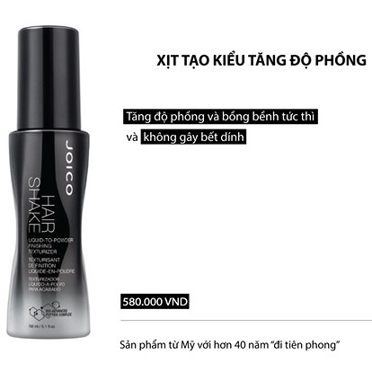 XỊT TẠO KIỂU VÀ TĂNG ĐỘ PHỒNG TỨC THÌ CHO TÓC JOICO HAIR SHAKE 150ml