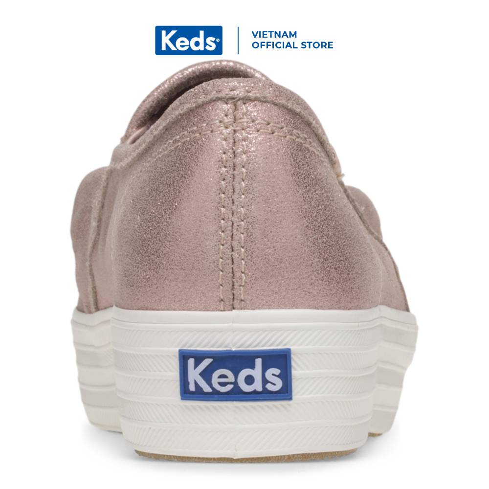 Giày Keds Nữ - Triple Ruffle Glitter Suede Rose - KD058988