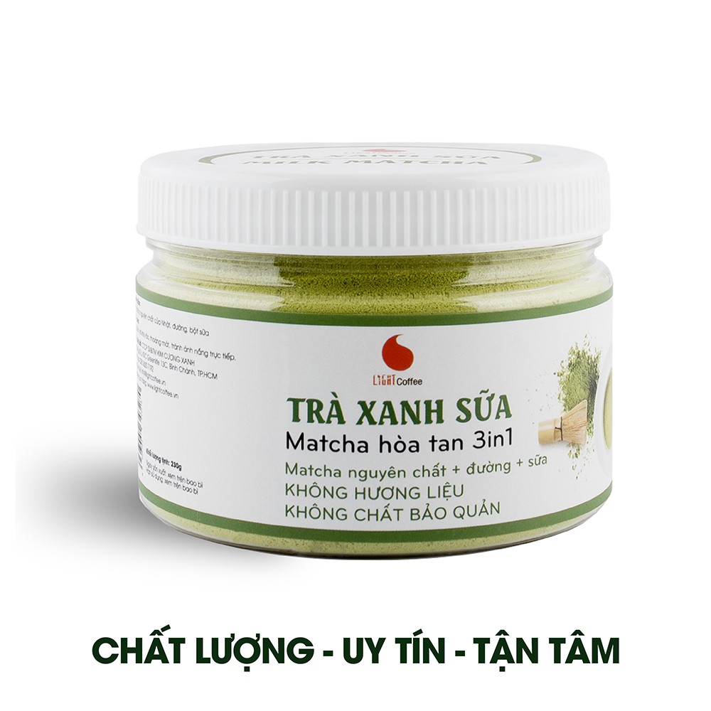 Bột trà xanh sữa, matcha chính hãng Nhật Bản, thơm ngon, tiện lợi Light Coffee - Hũ 230g | BigBuy360 - bigbuy360.vn
