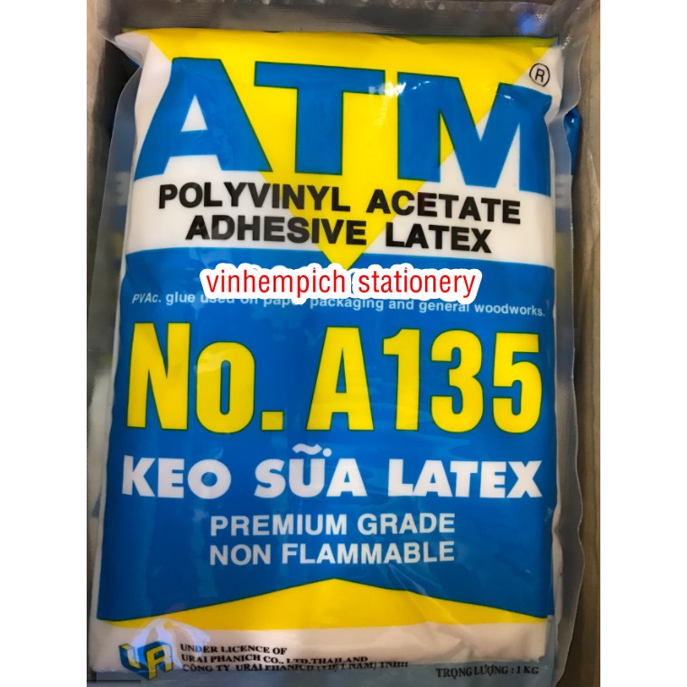 Keo sữa latex dán giấy gỗ simili atm NOA135 1kg - keo sữa latex