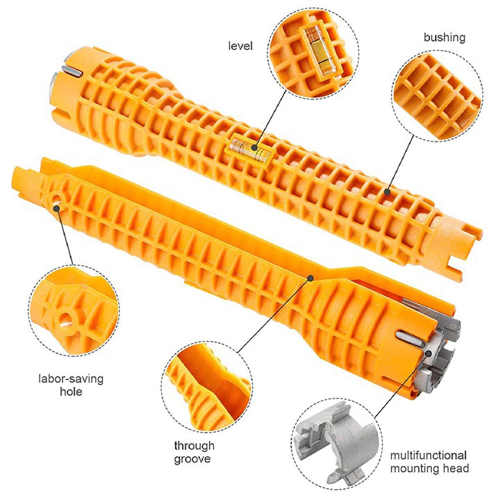 Cờ lê 5 trong 1 vặn dây cấp nước - Dụng cụ đa năng dành cho thợ điện nước