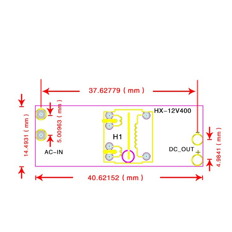 Nguồn xung cách ly RUIHONG ac dc 3W 12v 300 ma