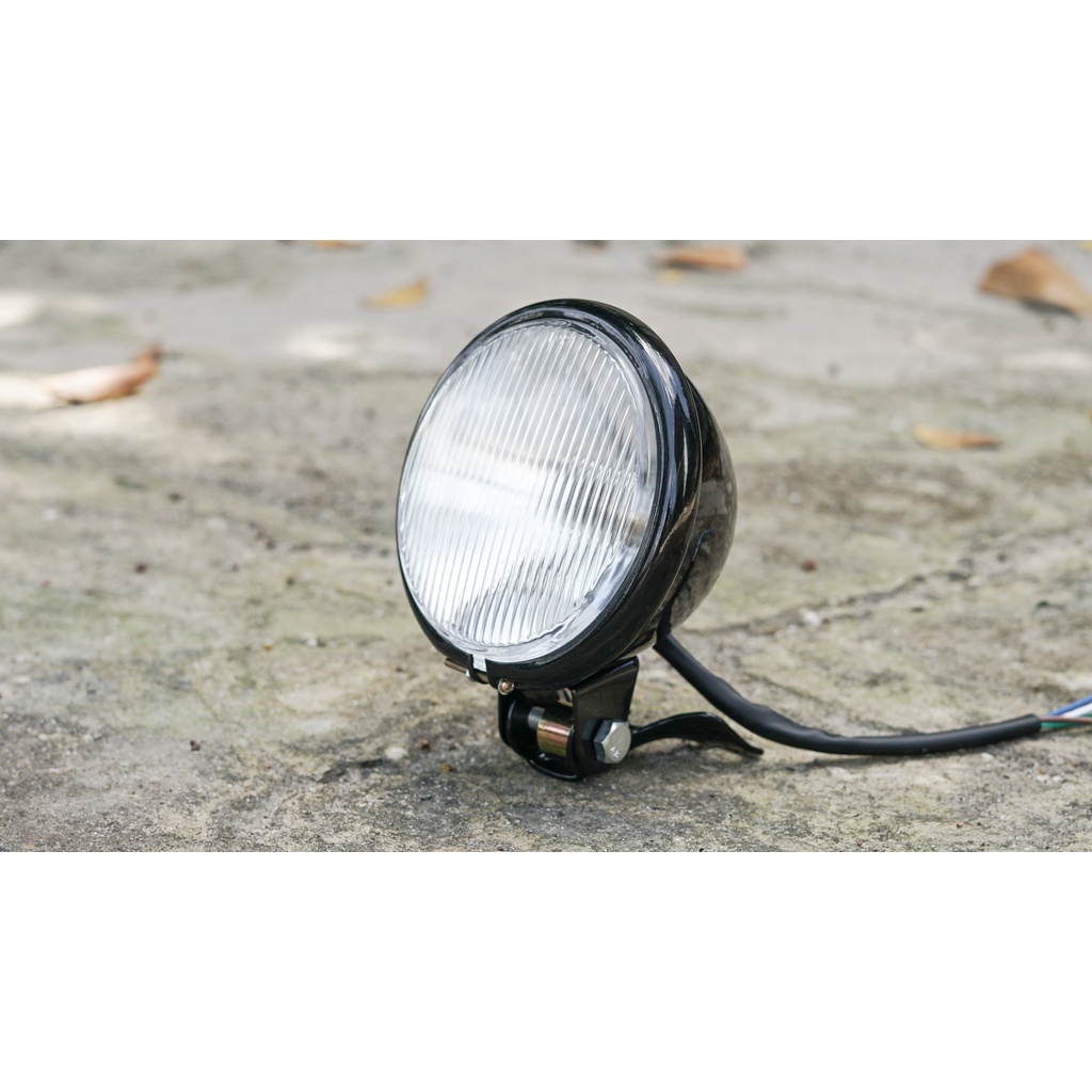 Đèn pha tracker, cafe racer, classic kim loại 4,5inch
