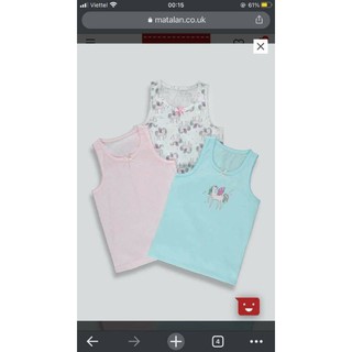 Set 3 áo bé gái Matalan sz 2-3y