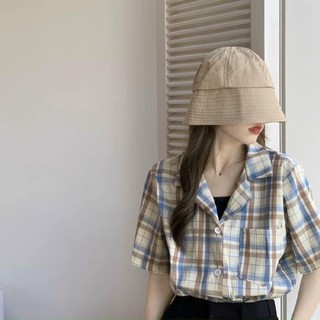 Áo sơmi kẻ ca rô một màu