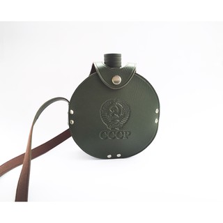 Bình Tông Inox Cao Cấp Tròn 1.2 Lít, 42oz, Túi Da Xanh