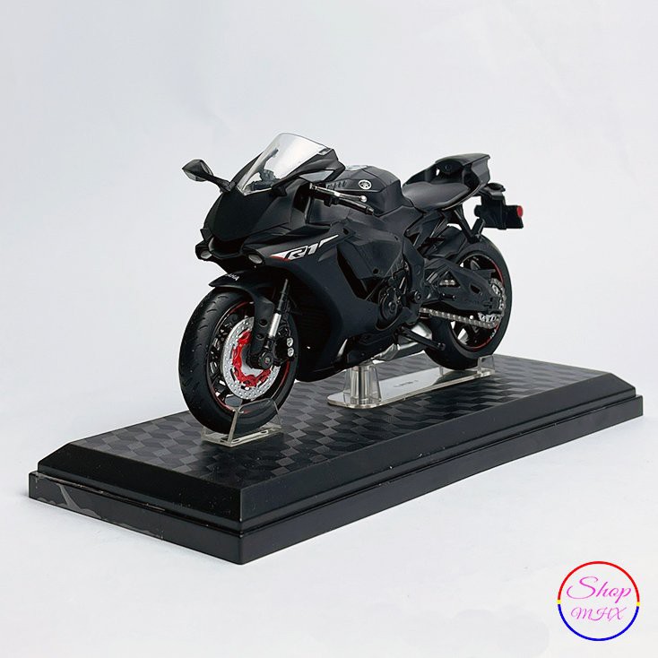 Xe mô hình mô tô YAMAHA YZF-R1 TẶNG KÈM BIỂN SỐ tỉ lệ 1:12 hãng MSZ