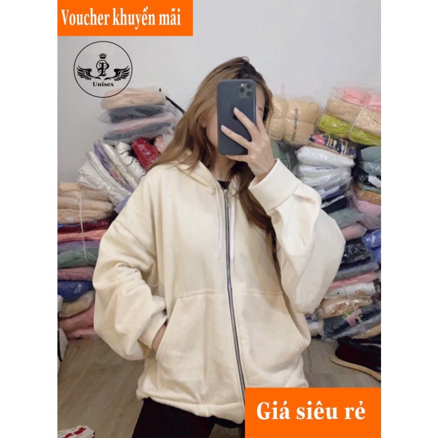 [PHUOHA99K] Áo Khoác Nỉ Trơn Form Rộng Unisex , Áo Hoodie Trơn Form Rộng Dây Kéo ( kèm ảnh ,video thật shop tự quay ) | BigBuy360 - bigbuy360.vn