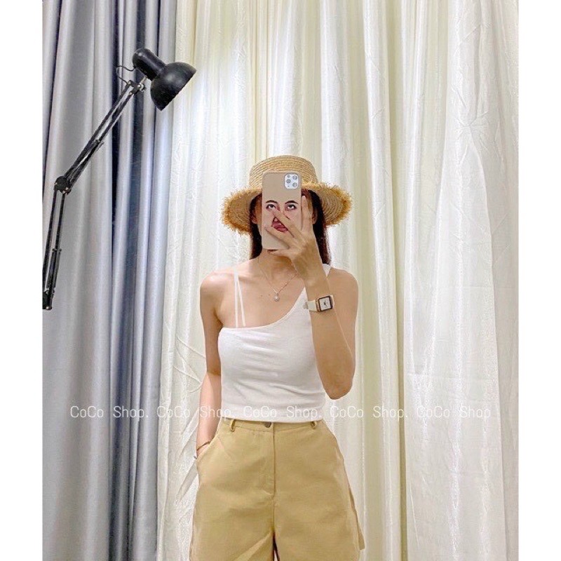 Áo croptop chéo kiểu cột dây vai - Z7U