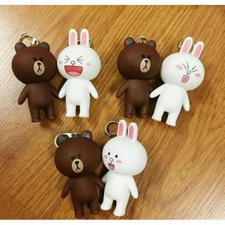 Móc khóa gấu brown và thỏ cony