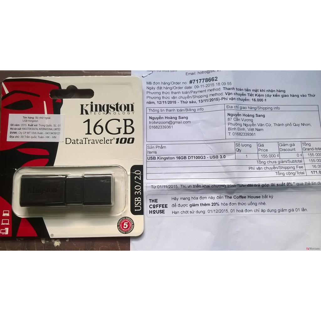 USB Kingston DT100G3 USB 3.0 16GB -