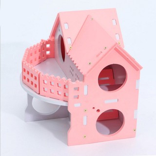 Ngôi Nhà Gỗ Nhiều Màu Cho Hamster