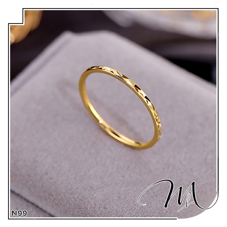 Nhẫn nữ Titan bản mảnh chạm khắc quả trám - Măng's House N99