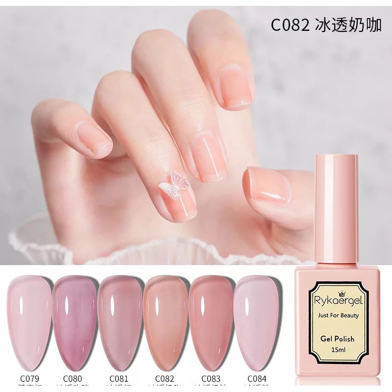 [81 đến 99] Sơn gel Rykaergel THẠCH chai15ml mà nail chăm sóc móng làm nail