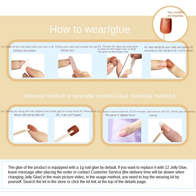 Bộ móng tay giả thời trang thanh lịch