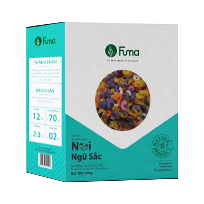 Nui Ngũ Sắc Fuma | Hộp 500G | Sản phẩm thuần tự nhiên