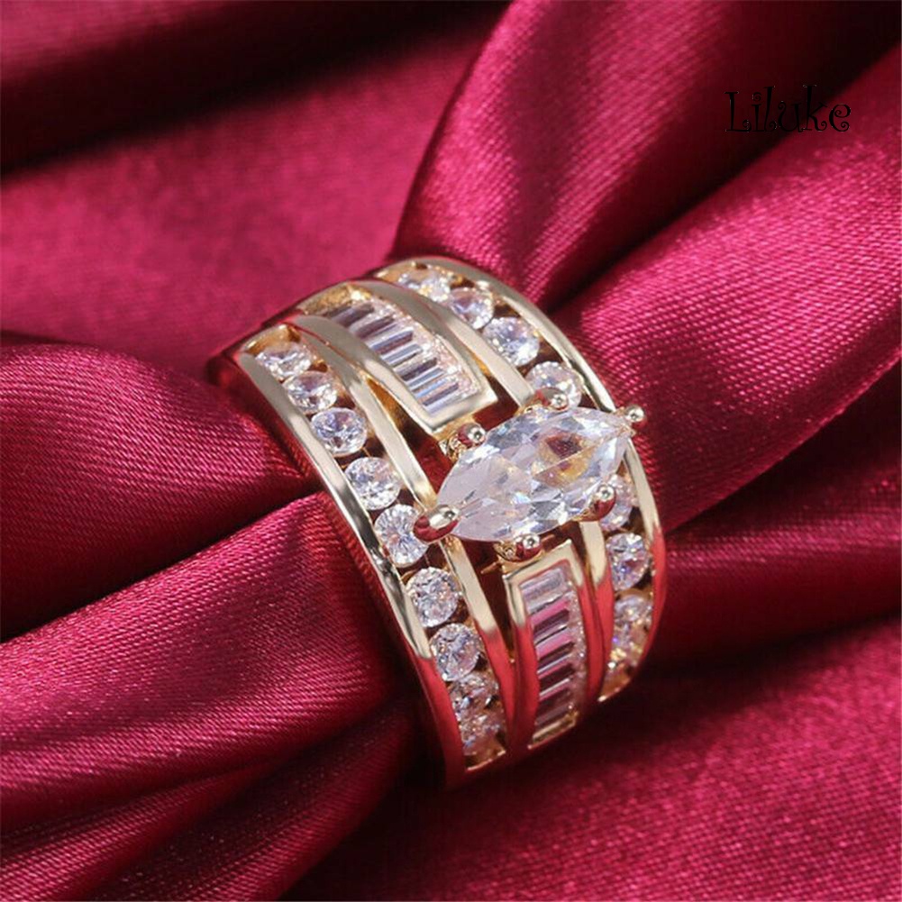 Nhẫn Đính Đá Zircon Thời Trang Sang Trọng Cho Nữ