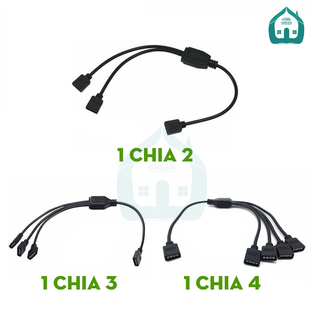 Cáp chia cổng 4 Pin Cho dây đèn led RGB 3528 5050