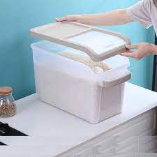 Thùng nhựa đựng gạo thông minh 15kg đa năng đựng ngũ cốc, đồ ăn khô cho động vật,thùng đựng gạo 10kg kèm cốc chia vạch