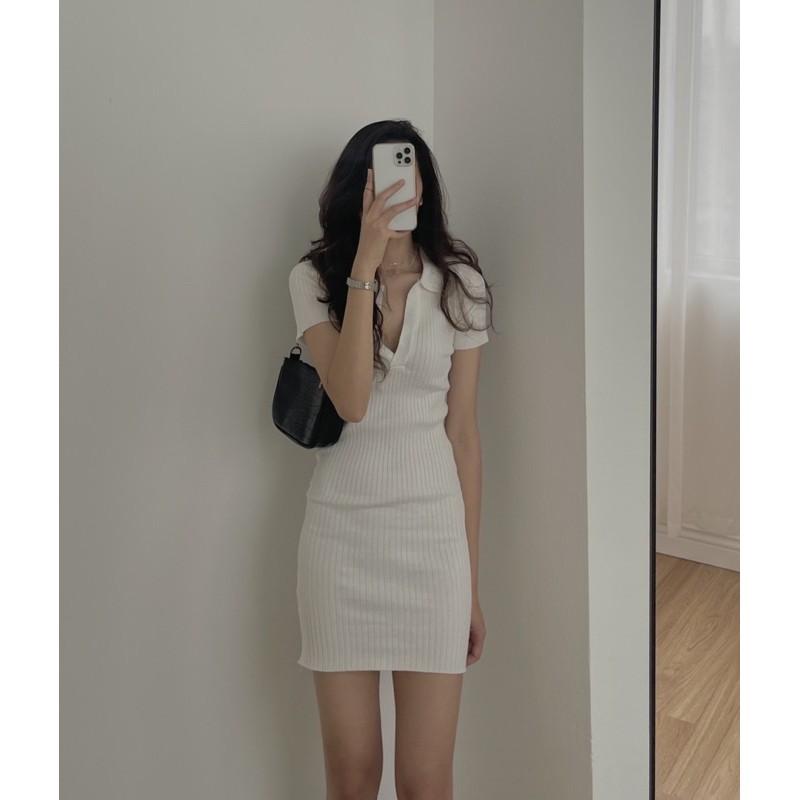 váy body len tăm cổ polo 347 | BigBuy360 - bigbuy360.vn