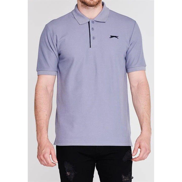 Áo thun Polo nam Slazenger Plain (màu Granite) - Hàng size châu Âu