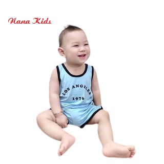 bộ thun lạnh sát nách bé trai quần thể thao thương hiệu minkymon cho bét ƯC 6 kg đến 15 kg