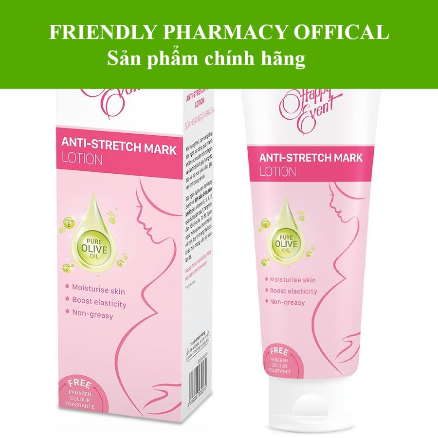 HAPPY EVENT ANTI-STRETCH MARK LOTION - Chống rạn da ở bà bầu, da săn chắc, dưỡng ẩm cung cấp  dưỡng chất cho da (100ml)