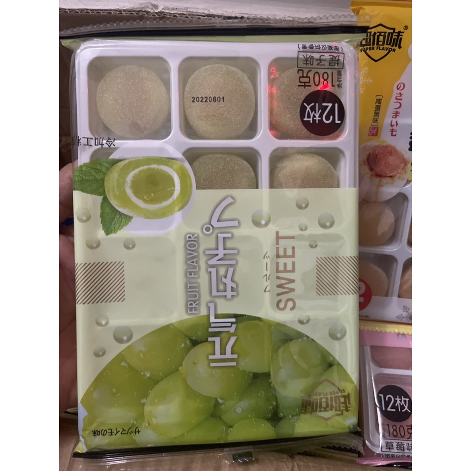 Bánh mochi lạnh kem trái cây Đài Loan  khay 12 cái 180g