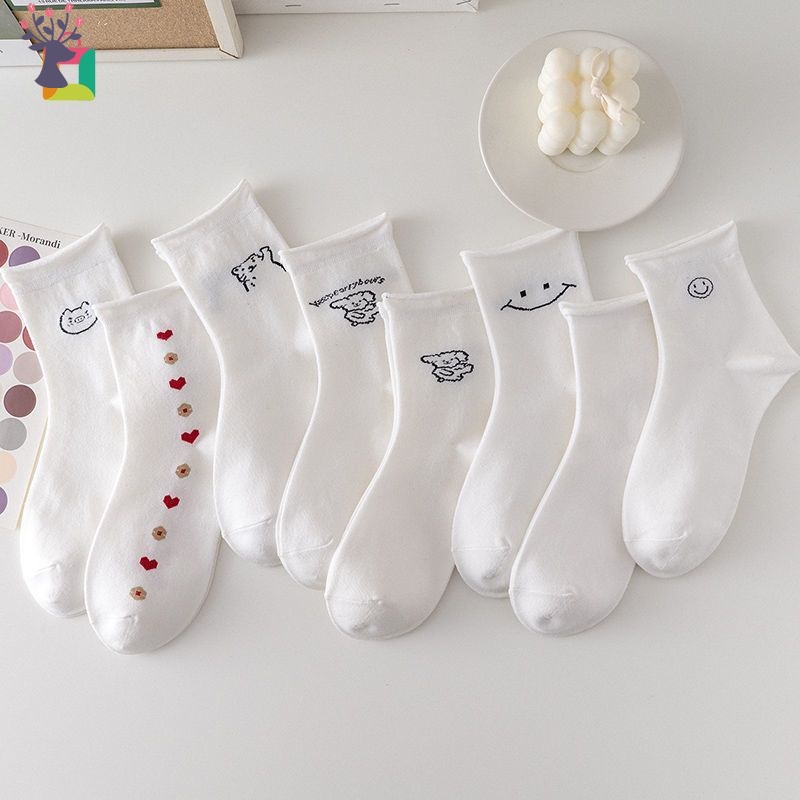 Tất ống họa tiết hoạt hình xinh xắn cho nam nữ