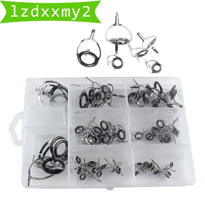 Hộp 60 Vòng Dẫn Cần Câu Cá Bằng Thép Không Gỉ Lzdxxmy2
