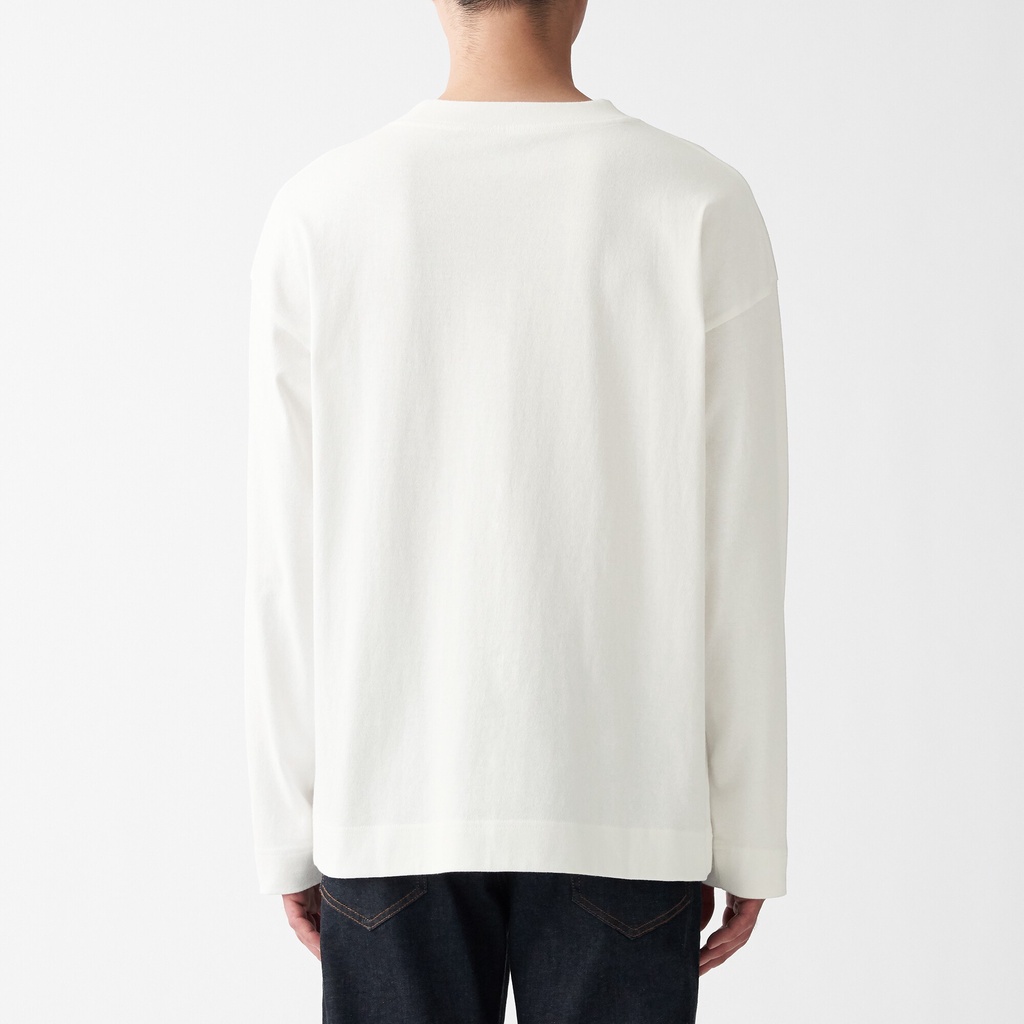 Muji Áo Thun Vải Jersey Sợi Dày Dài Tay | BigBuy360 - bigbuy360.vn