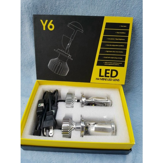 ĐÈN LED OTO XE MÁY BI CẦU Y6S 3 MÀU H4